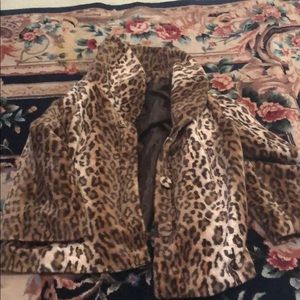 INC cheetah print jacket